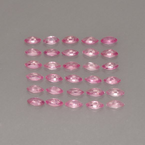 天然粉色蓝宝石，马眼形，3.9×2毫米，VVS