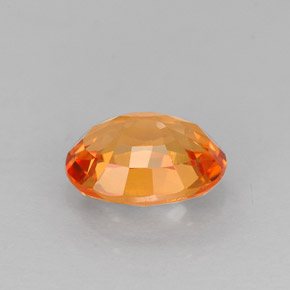 1.14克拉天然橙色蓝宝石，椭圆形切割，7.2×5.3毫米，VVS-VS