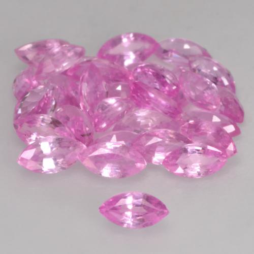 3.45天然粉色蓝宝石，马眼形，3.9×2.3毫米，VVS-VS