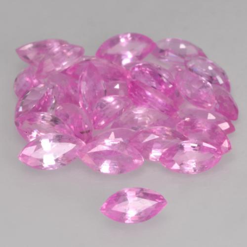 3.45天然粉色蓝宝石，马眼形，3.9×2.3毫米，VVS-VS