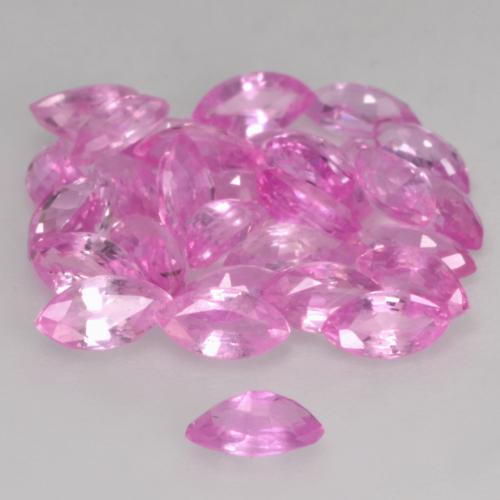 3.45天然粉色蓝宝石，马眼形，3.9×2.3毫米，VVS-VS