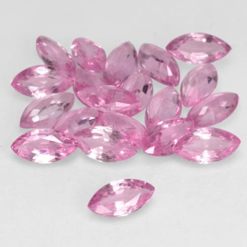 1.99天然粉色蓝宝石，马眼形，4.1×2.1毫米，VVS-VS