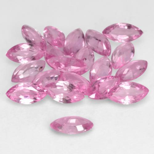 1.99天然粉色蓝宝石，马眼形，4.1×2.1毫米，VVS-VS