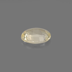 0.89克拉天然黄色蓝宝石，椭圆形切割，6.9×5毫米，IF