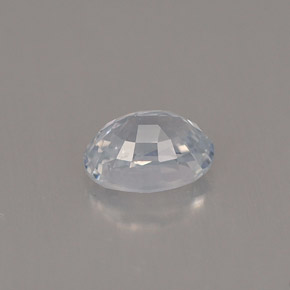 0.69克拉天然白色蓝宝石，椭圆形切割，5.8×4.1毫米，VVS
