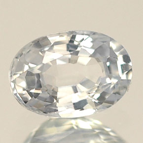 0.61克拉天然白色蓝宝石，椭圆形切割，5.8×4毫米，VVS