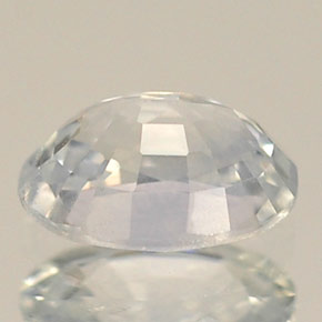 0.61克拉天然白色蓝宝石，椭圆形切割，5.8×4毫米，VVS