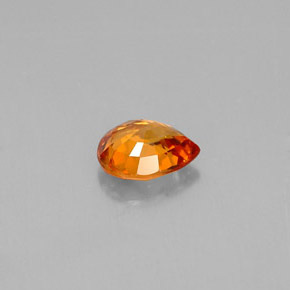 0.72克拉天然橙色蓝宝石，梨形，6.1×5.1毫米，VVS-VS