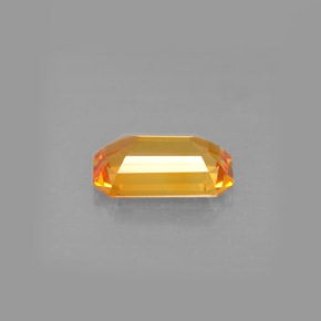 1.38克拉天然橙色蓝宝石，祖母绿式切割，8.4×5.1毫米，VVS-VS