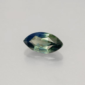 1.20克拉天然绿色蓝宝石，马眼形，8.9×4.7毫米，VVS-VS