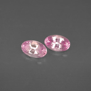 天然粉色蓝宝石，椭圆形切割，5×3.1毫米，VVS-VS