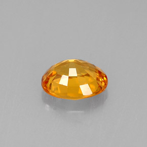 0.69克拉天然橙色蓝宝石，椭圆形切割，5.8×4.7毫米，VVS