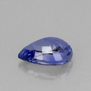 0.99克拉天然蓝宝石，梨形，7.2×5.1毫米，VVS-VS