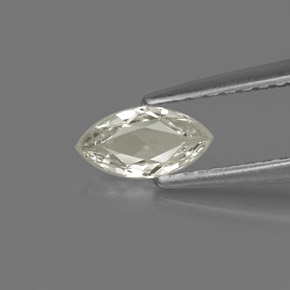 0.40克拉天然白色蓝宝石，马眼形，6.9×3.6毫米，VVS