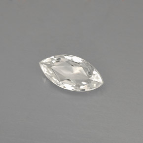 0.49克拉天然白色蓝宝石，马眼形，7.1×3.6毫米，VVS