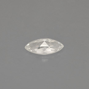 0.49克拉天然白色蓝宝石，马眼形，7.1×3.6毫米，VVS