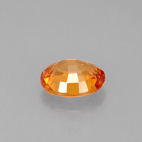 0.76克拉天然橙色蓝宝石，椭圆形切割，5.9×5毫米，IF