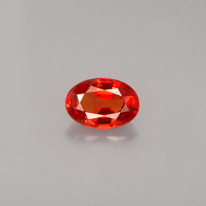 0.61克拉天然橙色蓝宝石，椭圆形切割，6.1×4.2毫米，IF