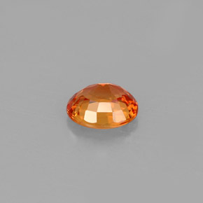 0.79克拉天然橙色蓝宝石，椭圆形切割，5.9×4.9毫米，IF