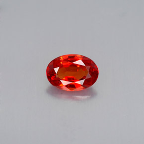 0.53克拉天然橙色蓝宝石，椭圆形切割，5.9×4.1毫米，VVS-VS
