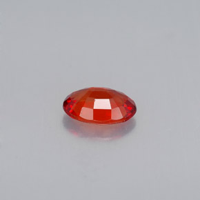 0.53克拉天然橙色蓝宝石，椭圆形切割，5.9×4.1毫米，VVS-VS