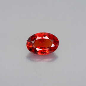 0.61克拉天然橙色蓝宝石，椭圆形切割，6.1×4.2毫米，VVS