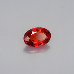 0.61克拉天然橙色蓝宝石，椭圆形切割，6.1×4.2毫米，VVS