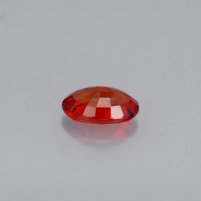 0.61克拉天然橙色蓝宝石，椭圆形切割，6.1×4.2毫米，VVS