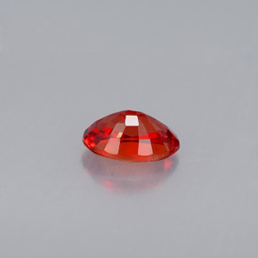 0.55克拉天然橙色蓝宝石，椭圆形切割，5.9×4毫米，VVS-VS