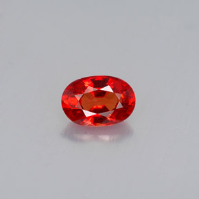0.60克拉天然橙色蓝宝石，椭圆形切割，6×4.1毫米，VVS
