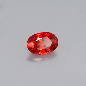 0.60克拉天然橙色蓝宝石，椭圆形切割，6×4.1毫米，VVS