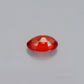 0.60克拉天然橙色蓝宝石，椭圆形切割，6×4.1毫米，VVS