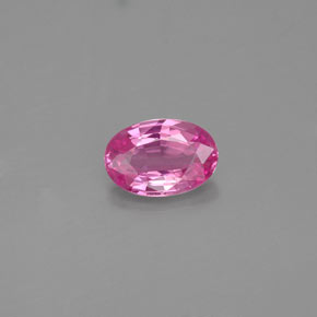 0.53克拉天然粉色蓝宝石，椭圆形切割，6×4.1毫米，VVS