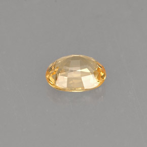 0.44克拉天然黄色蓝宝石，椭圆形切割，5×4毫米，VVS