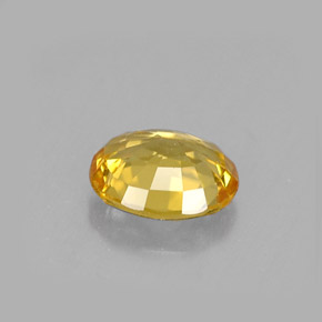 0.46克拉天然黄色蓝宝石，椭圆形切割，5.1×4.3毫米，VVS-VS