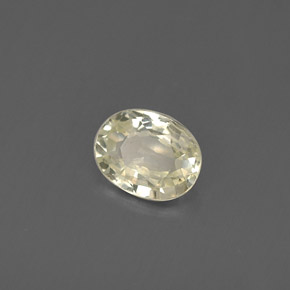 0.44克拉天然黄色蓝宝石，椭圆形切割，5.1×4毫米，VVS