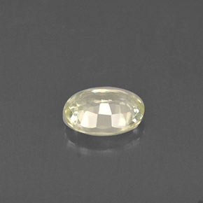0.44克拉天然黄色蓝宝石，椭圆形切割，5.1×4毫米，VVS