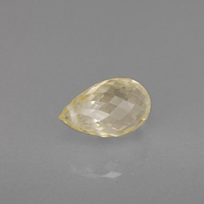 1.38克拉天然黄金色蓝宝石，水滴珠形切工，7.4×4.5毫米，VS-SI