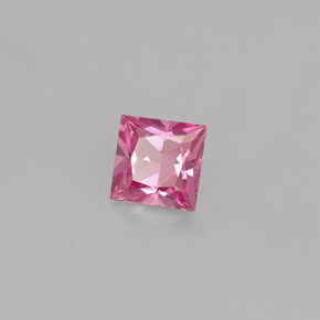 0.54克拉天然粉色蓝宝石，方形，4.6×4.5毫米，VS