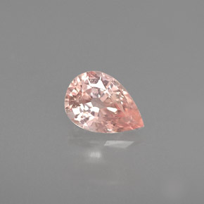 0.51克拉天然粉色蓝宝石，梨形，6×4.2毫米，VS