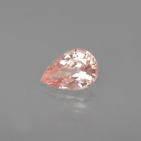 0.51克拉天然粉色蓝宝石，梨形，6×4.2毫米，VS