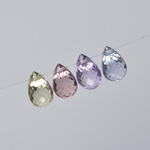 2.61天然多色蓝宝石，水滴珠形切工，5.9×3.7毫米，VVS-VS