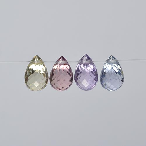2.61天然多色蓝宝石，水滴珠形切工，5.9×3.7毫米，VVS-VS