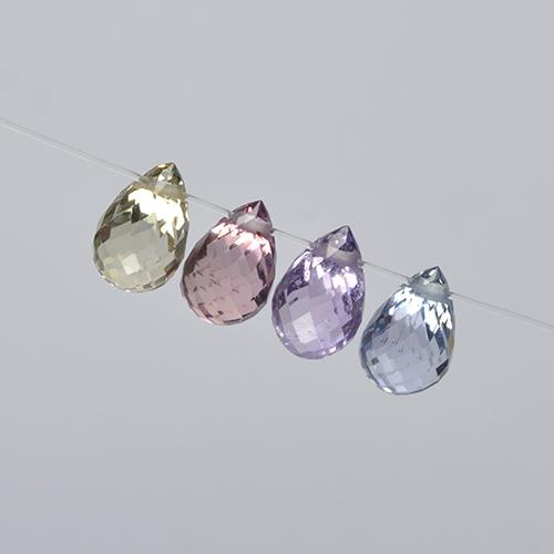 2.61天然多色蓝宝石，水滴珠形切工，5.9×3.7毫米，VVS-VS