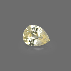 0.44克拉天然黄色蓝宝石，梨形，5.5×4.3毫米，VVS