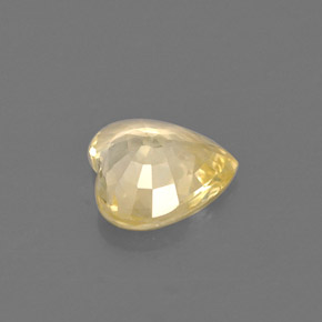 0.59克拉天然黄色蓝宝石，心形，5.6×5.5毫米，VS