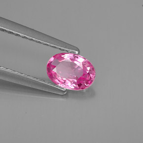 0.52克拉天然粉色蓝宝石，椭圆形切割，5.7×4.1毫米，VS