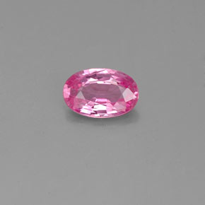 0.54克拉天然粉色蓝宝石，椭圆形切割，6.2×4毫米，VS