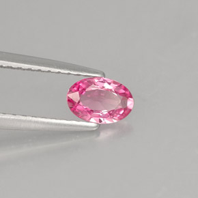 0.42克拉天然粉色蓝宝石，椭圆形切割，5.9×4毫米，IF