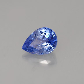 0.98克拉天然蓝宝石，梨形，6.9×5毫米，VVS